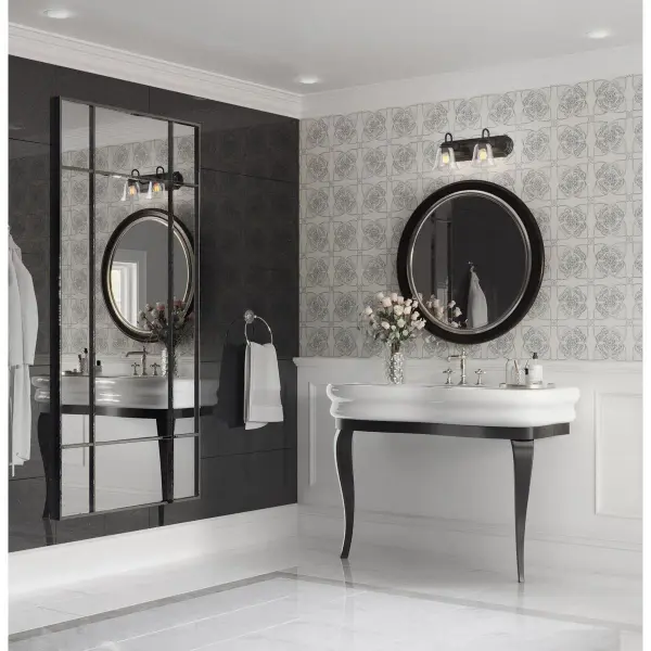 Two-Light Bath Vanity Light with Clear Glass - Image 3