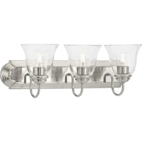 Three-Light Bath Vanity Light with Clear Glass - Image 1
