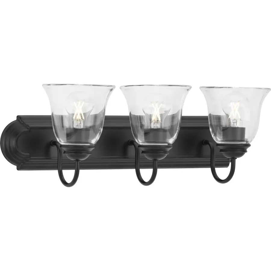 Three-Light Bath Vanity Light with Clear Glass - Image 2