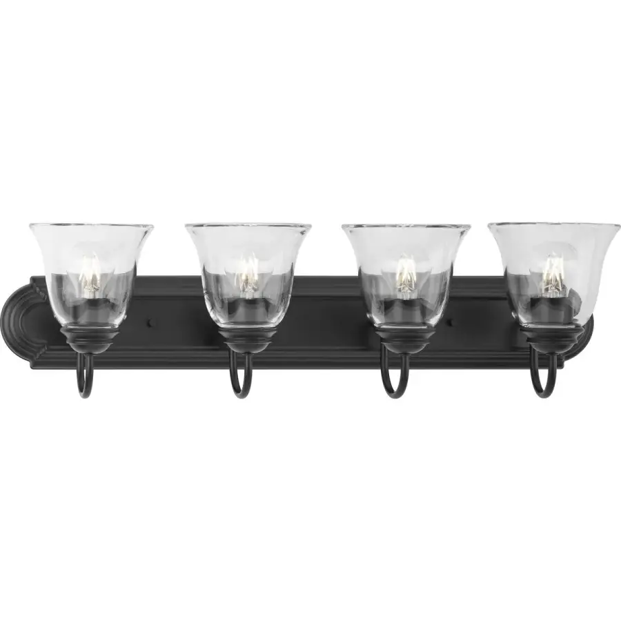 Four-Light Bath Vanity Light with Clear Glass - Image 1