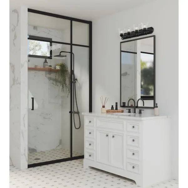Four-Light Bath Vanity Light with Clear Glass - Image 3