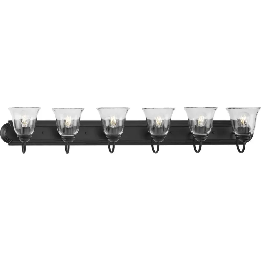 Six-Light Bath Vanity Light with Clear Glass - Image 1