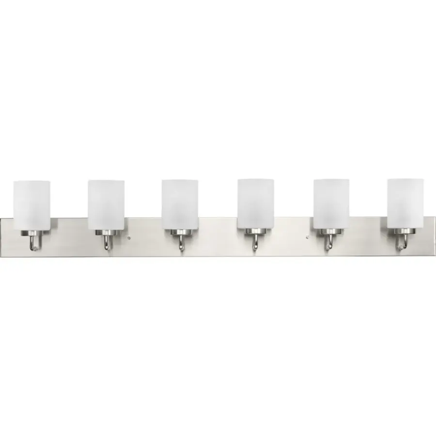 Merry Collection Six-Light Etched Glass Bath Vanity Wall Light - Image 2