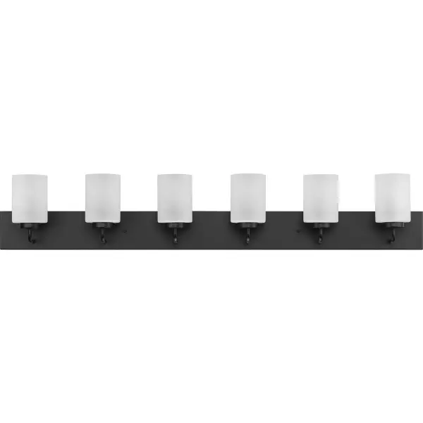 Merry Collection Six-Light Etched Glass Bath Vanity Wall Light - Image 3