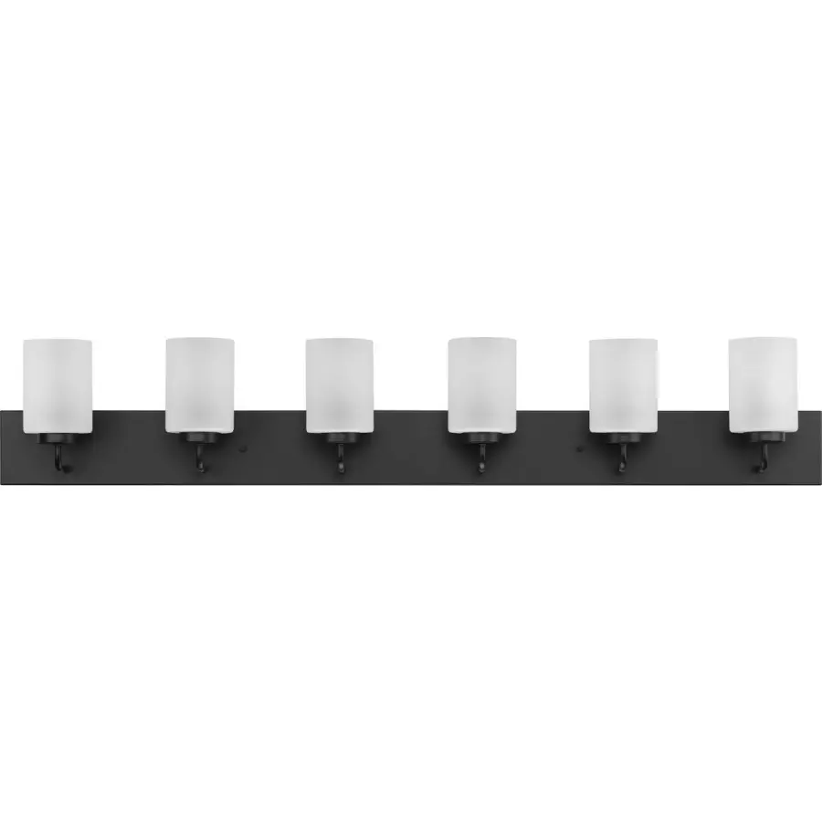 Merry Collection Six-Light Etched Glass Bath Vanity Wall Light - Image 3