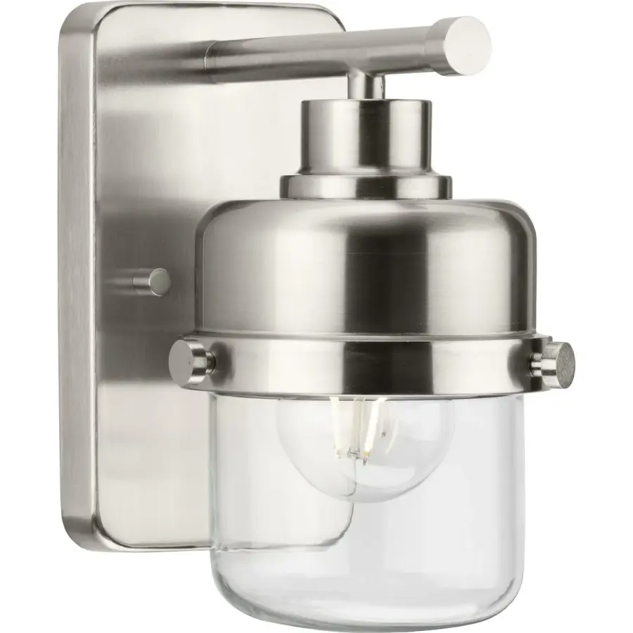 Beckner One-Light Clear Glass Bath Light - Image 2
