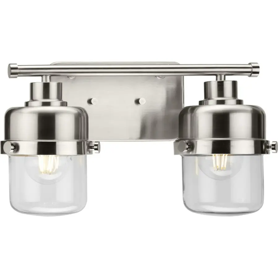 Beckner Two-Light Clear Glass Bath Light - Image 2