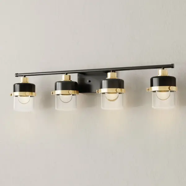 Beckner Four-Light Clear Glass Bath Light - Image 2