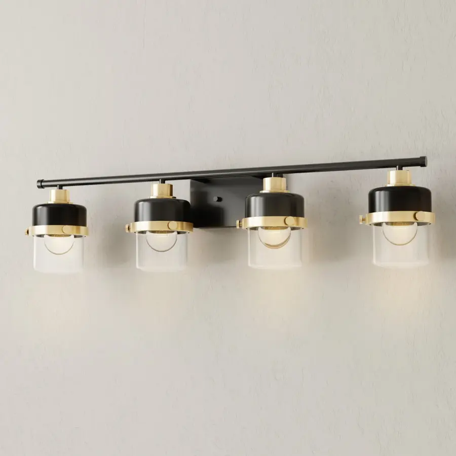 Beckner Four-Light Clear Glass Bath Light - Image 2