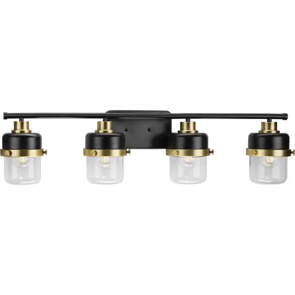Beckner Four-Light Clear Glass Bath Light - Image 3