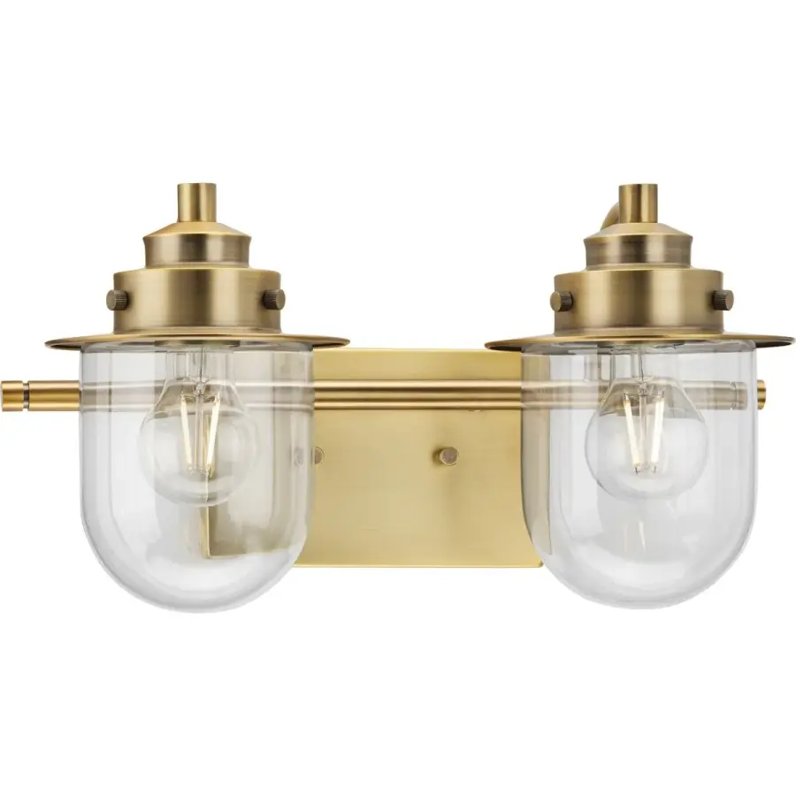 Northlake Two-Light Clear Glass Bath Light - Image 1