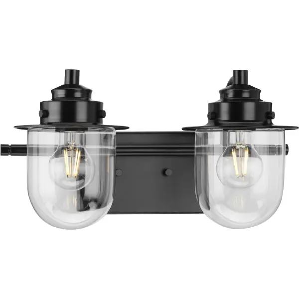 Northlake Two-Light Clear Glass Bath Light - Image 2
