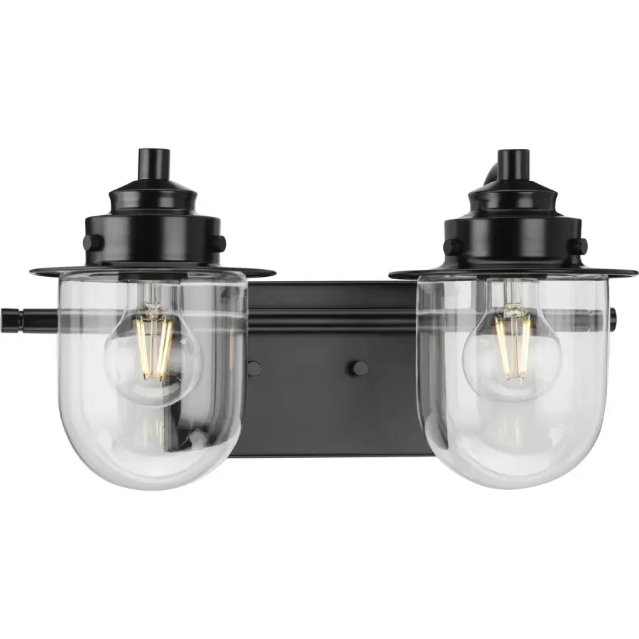 Northlake Two-Light Clear Glass Bath Light - Image 2