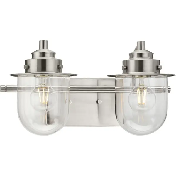 Northlake Two-Light Clear Glass Bath Light - Image 3