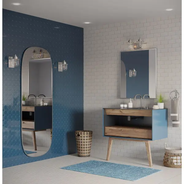 Northlake Two-Light Clear Glass Bath Light - Image 6