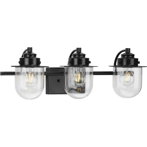 Northlake Three-Light Clear Glass Bath Light - Image 1