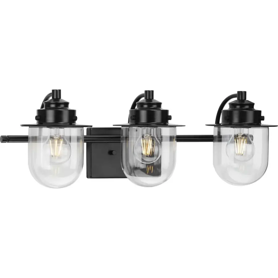 Northlake Three-Light Clear Glass Bath Light - Image 1