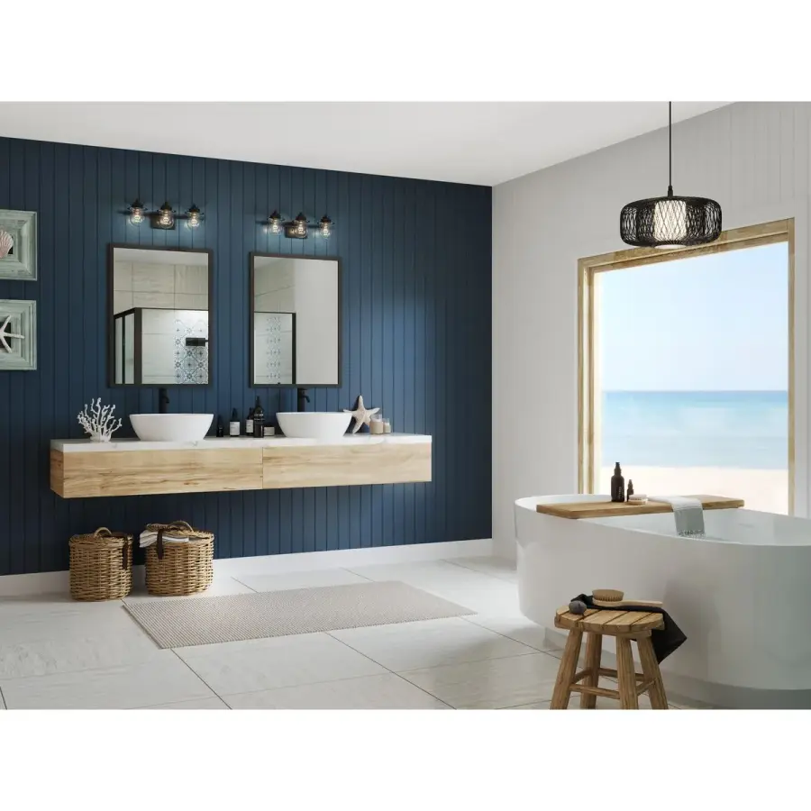 Northlake Three-Light Clear Glass Bath Light - Image 4
