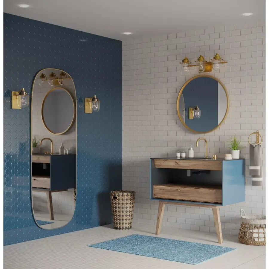 Northlake Three-Light Clear Glass Bath Light - Image 6