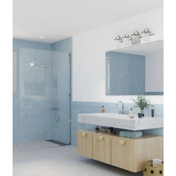 Northlake Four-Light Clear Glass Bath Light - Image 4