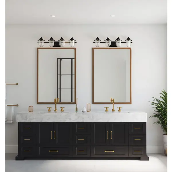 Northlake Four-Light Clear Glass Bath Light - Image 5