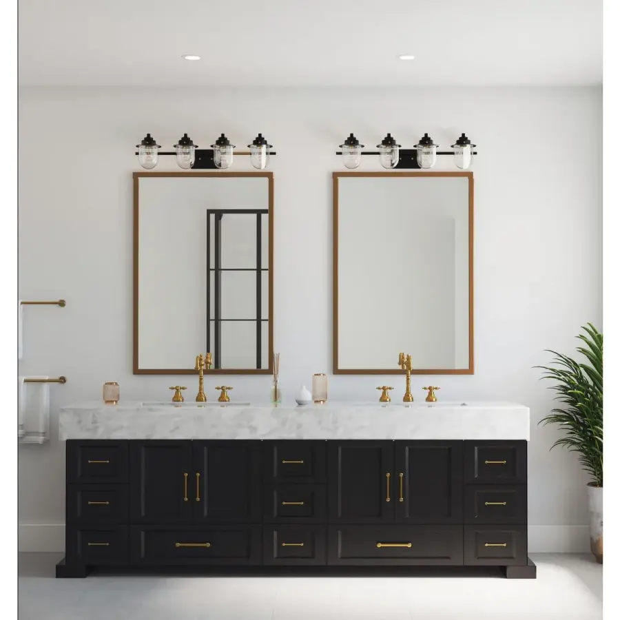 Northlake Four-Light Clear Glass Bath Light - Image 5