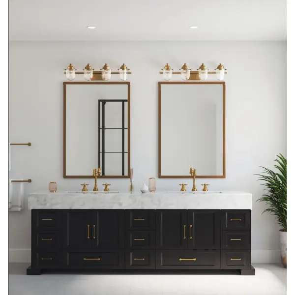 Northlake Four-Light Clear Glass Bath Light - Image 6