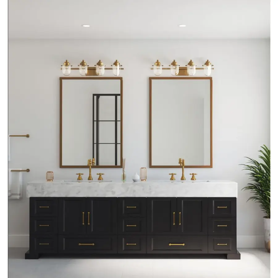 Northlake Four-Light Clear Glass Bath Light - Image 6