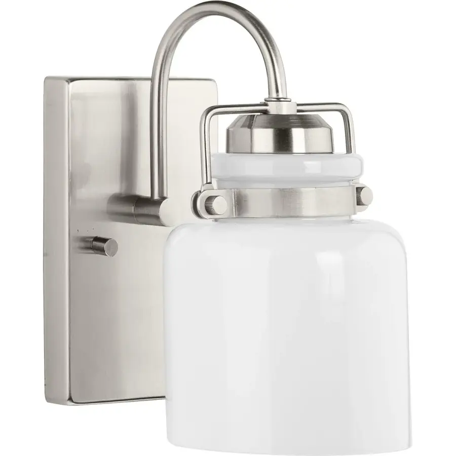 Fessler One-Light Opal Glass Bath Light - Image 1