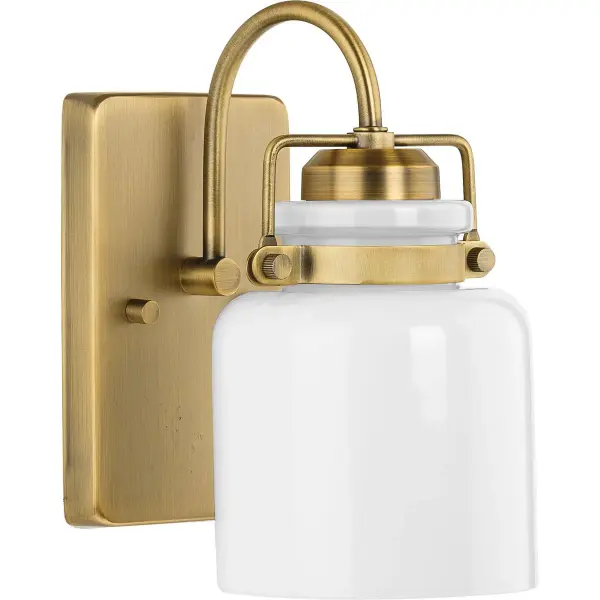 Fessler One-Light Opal Glass Bath Light - Image 3