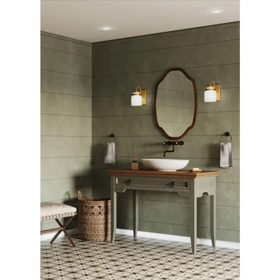 Fessler One-Light Opal Glass Bath Light - Image 6