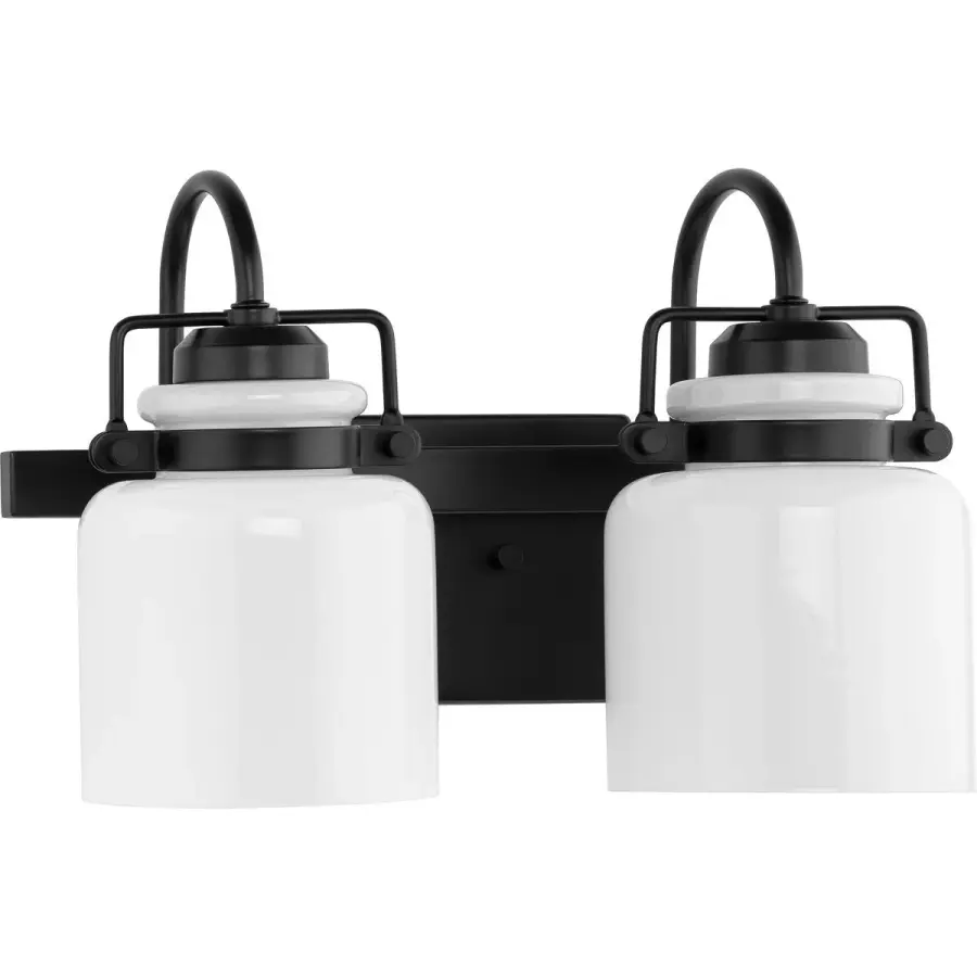 Fessler Two-Light Opal Glass Bath Light - Image 1