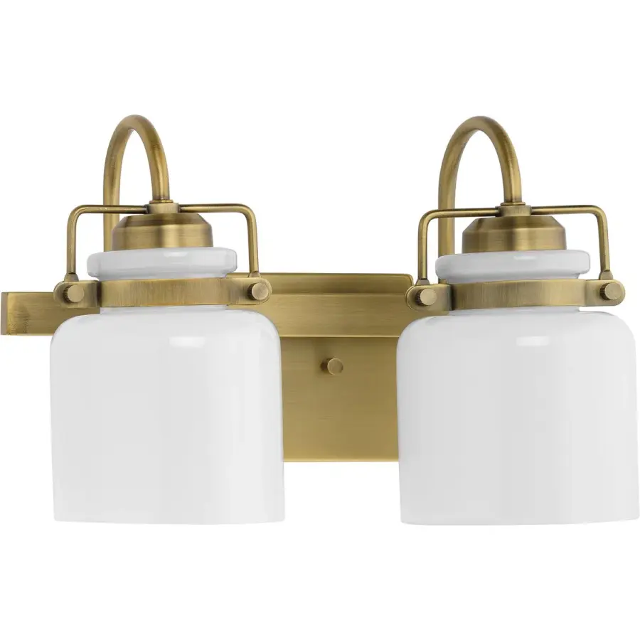 Fessler Two-Light Opal Glass Bath Light - Image 2