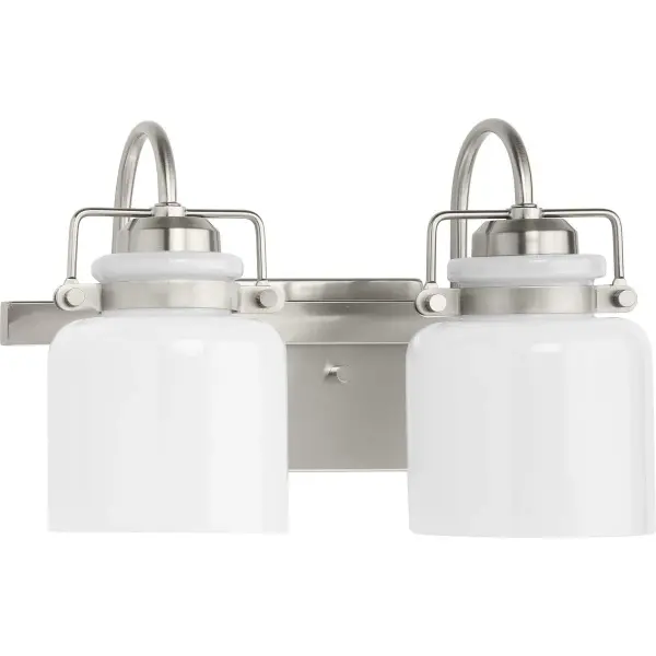 Fessler Two-Light Opal Glass Bath Light - Image 3