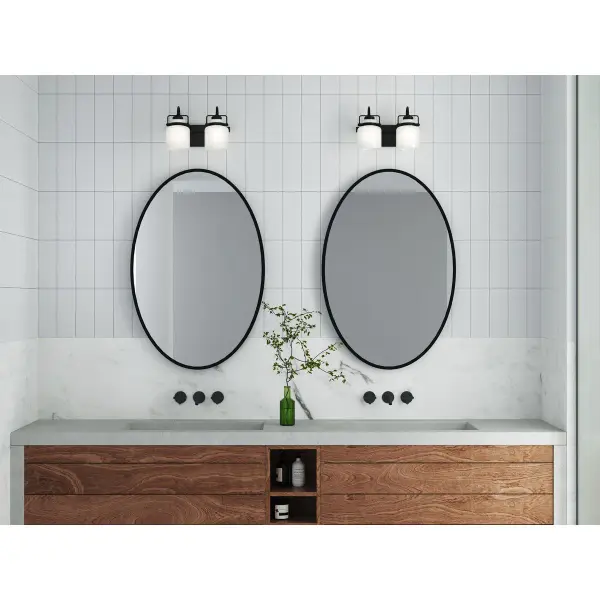 Fessler Two-Light Opal Glass Bath Light - Image 4