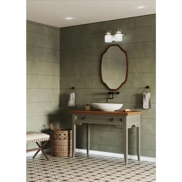 Fessler Two-Light Opal Glass Bath Light - Image 6