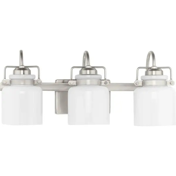Fessler Three-Light Opal Glass Bath Light - Image 1