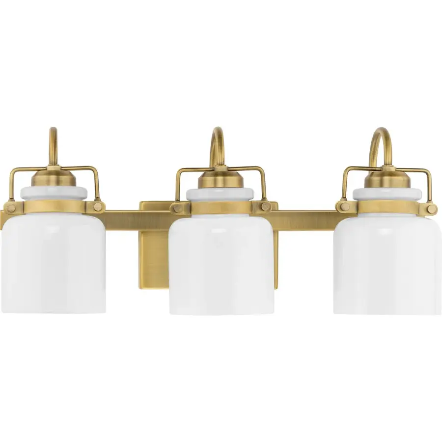 Fessler Three-Light Opal Glass Bath Light - Image 2