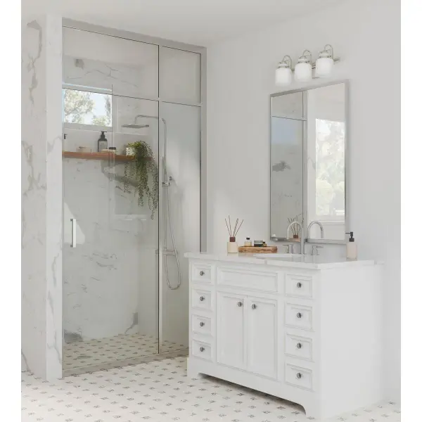 Fessler Three-Light Opal Glass Bath Light - Image 4