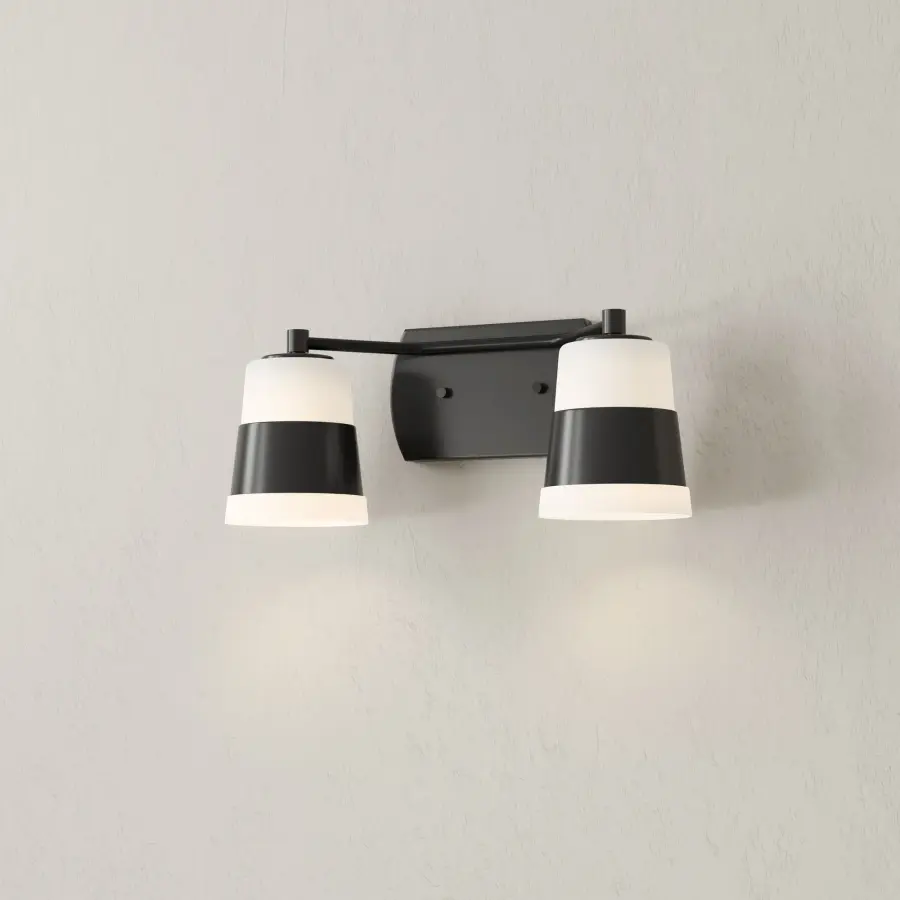 Haven Two-Light Opal Glass Bath Light - Image 2
