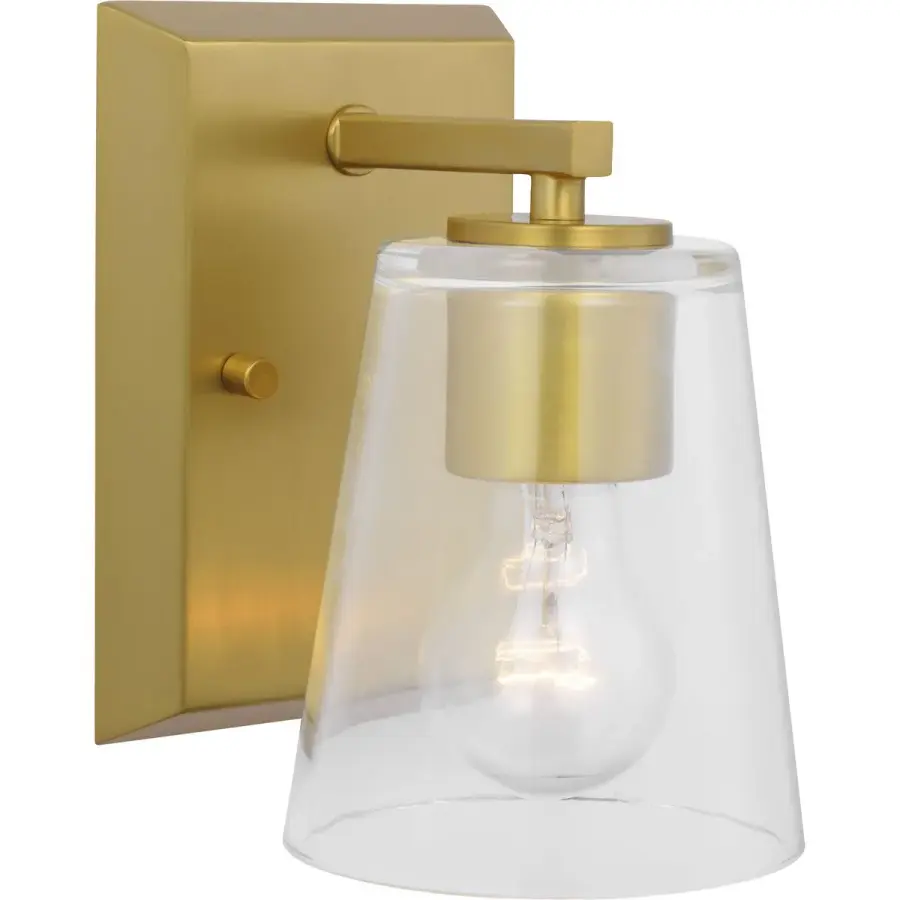 Vertex One-Light Clear Glass Bath Light - Image 2