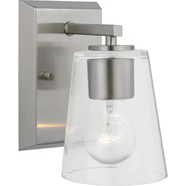 Vertex One-Light Clear Glass Bath Light - Image 3