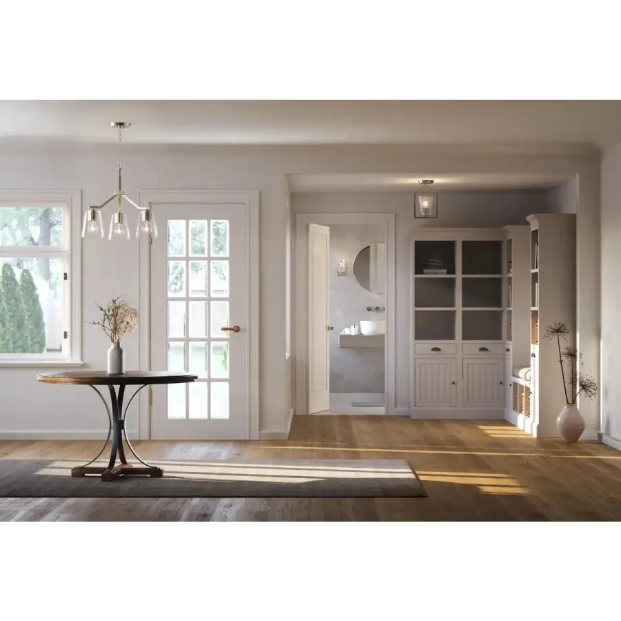 Vertex One-Light Clear Glass Bath Light - Image 6