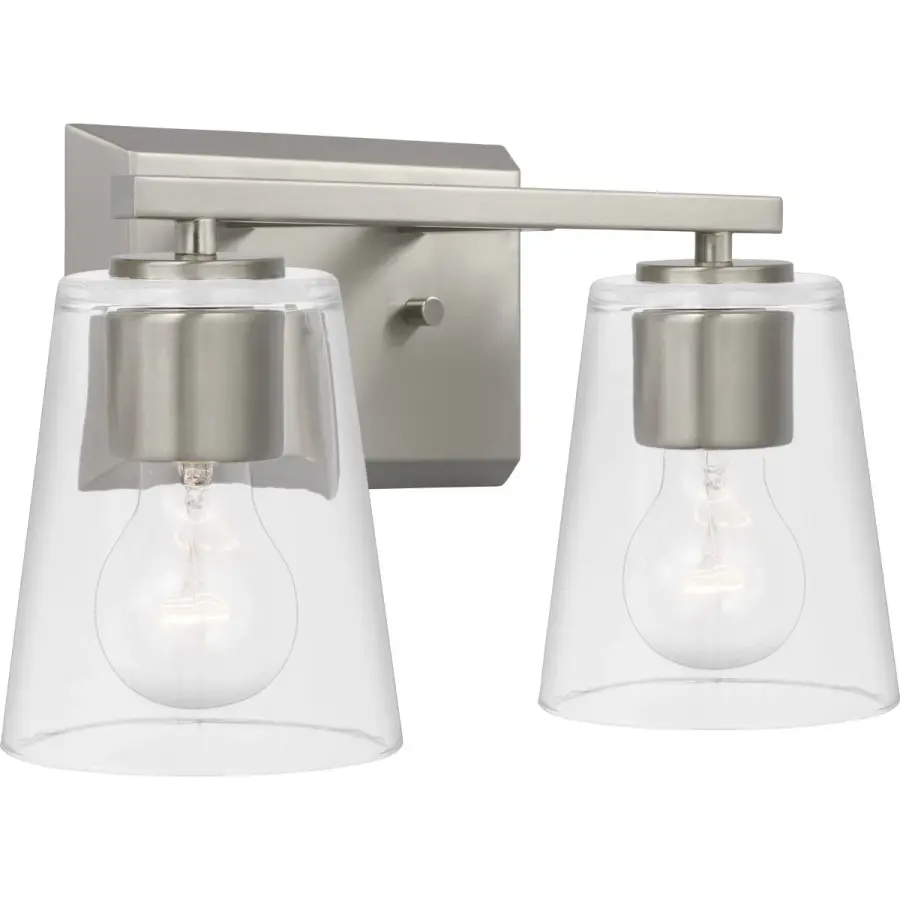 Vertex Two-Light Clear Glass Bath Light - Image 1