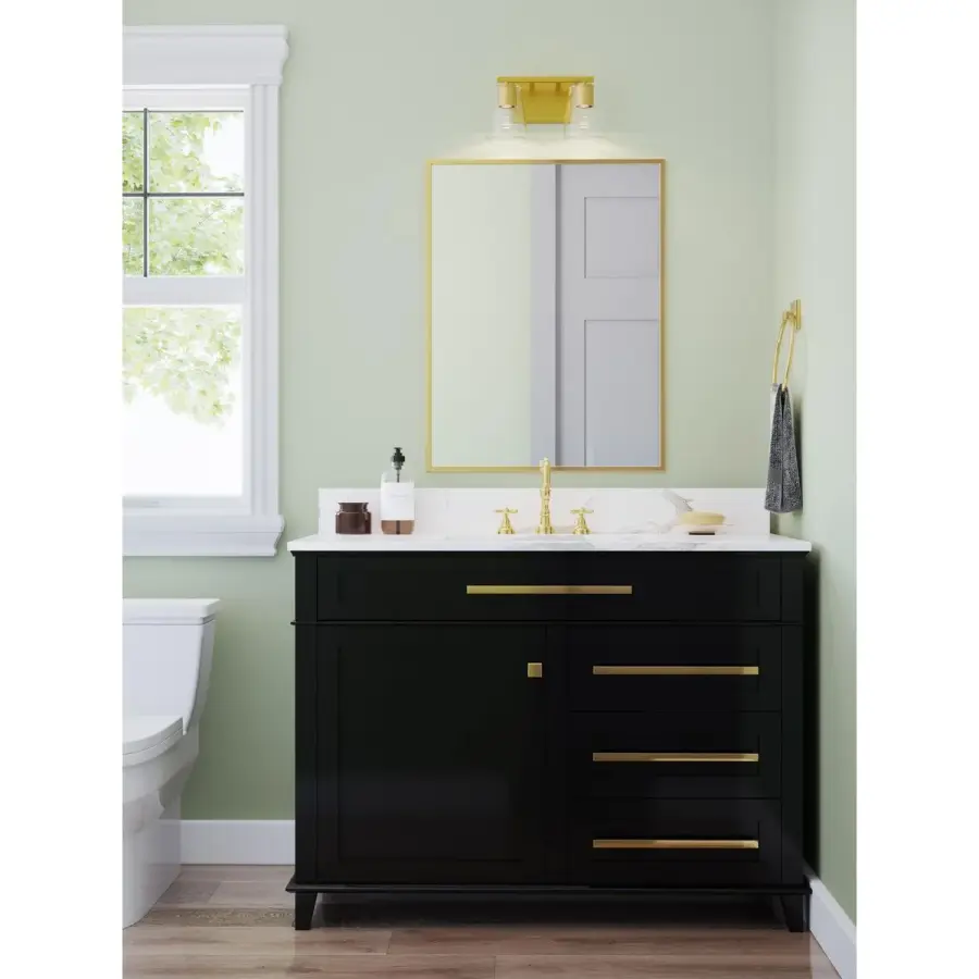 Vertex Two-Light Clear Glass Bath Light - Image 6
