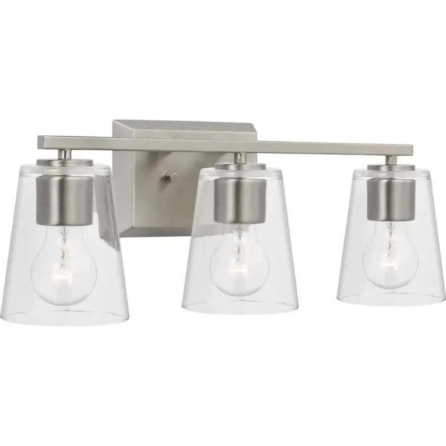 Vertex Three-Light Clear Glass Bath Light - Image 5