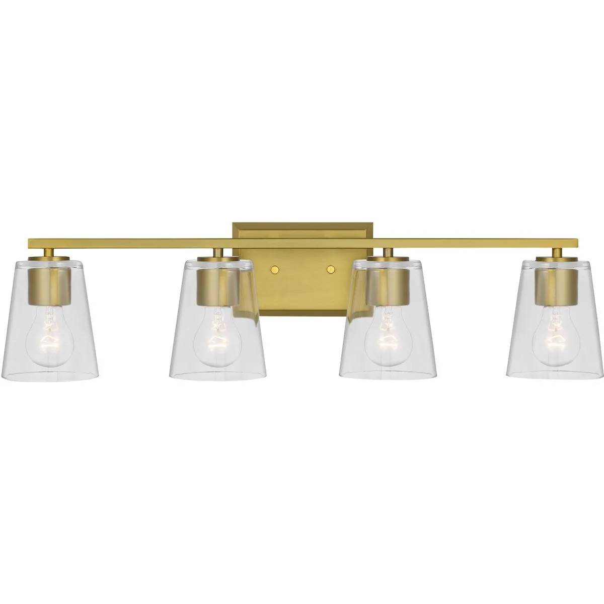 Vertex Four-Light Clear Glass Bath Light
