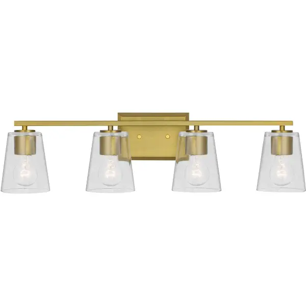 The Vertex Collection combines contemporary design with transitional appeal, featuring four clear glass shades and a brushed nickel finish. California Title 24 and JA8 compliant for energy efficiency.