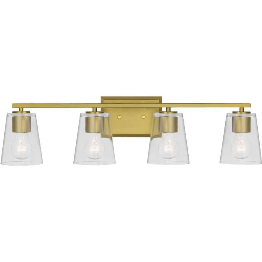 Vertex Four-Light Clear Glass Bath Light - Image 1