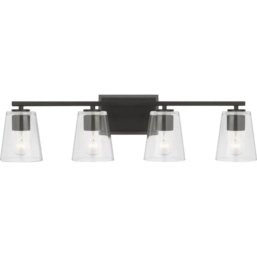 Vertex Four-Light Clear Glass Bath Light - Image 2